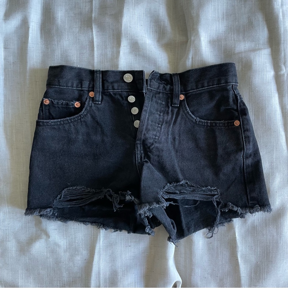 Mango Distressed Cutoff Jean Shorts